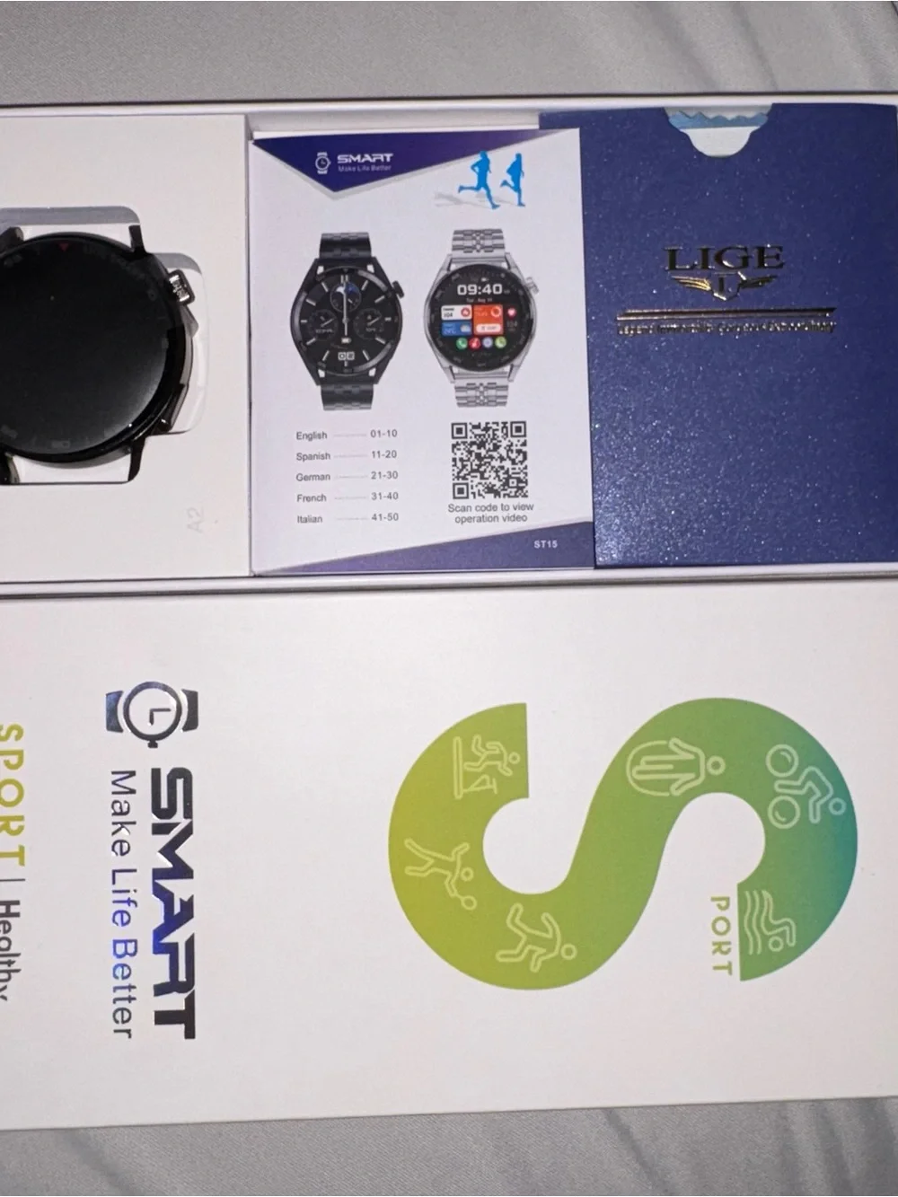 Smart SPORT Smartwatch in black